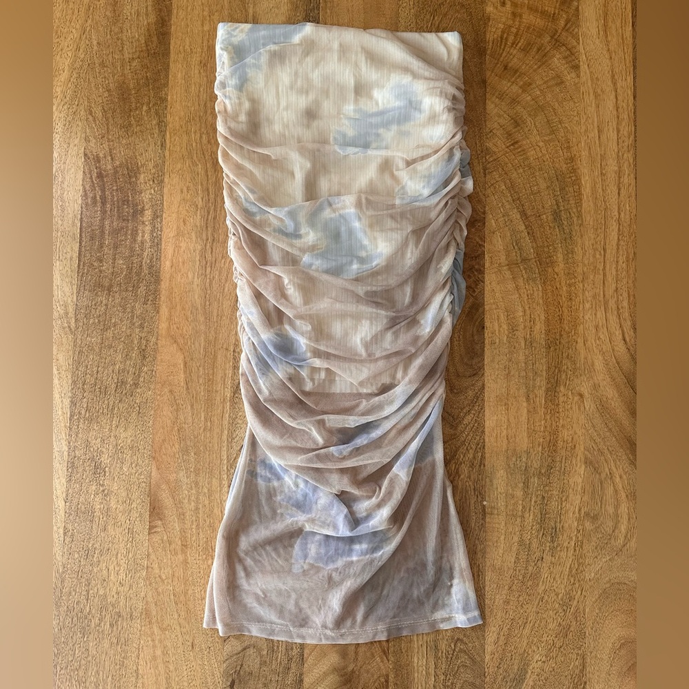 ZARA Ruched Mesh Tube Skirt – Size Small